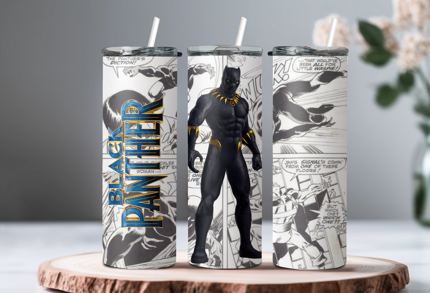 Marvel Black Panther Comic Tumbler