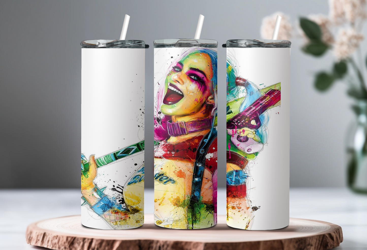 Harley Quinn Painting Tumbler